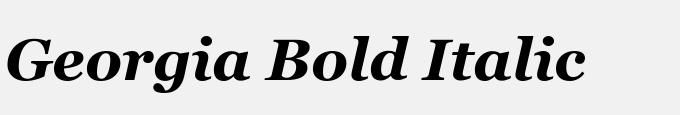 Georgia Bold Italic