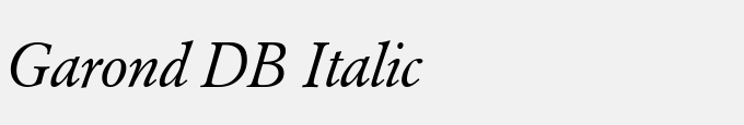 Garond DB Italic