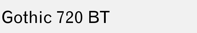 Gothic 720 BT