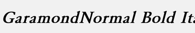 Garamond-Normal Bold Italic
