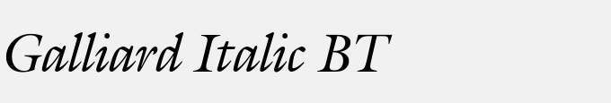 Galliard Italic BT