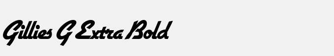 Gillies G Extra Bold