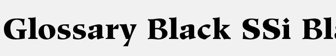 Glossary Black SSi Black