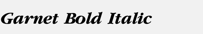Garnet Bold Italic