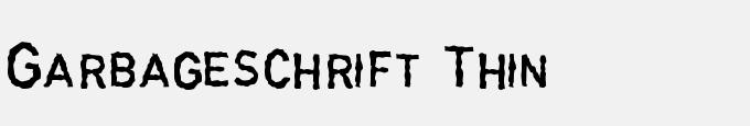 Garbageschrift Thin