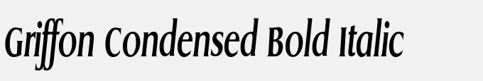 Griffon Condensed Bold Italic