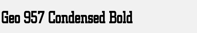 Geo 957 Condensed Bold