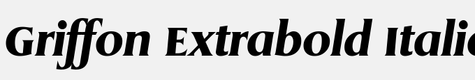 Griffon Extrabold Italic