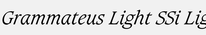 Grammateus Light SSi Light Italic