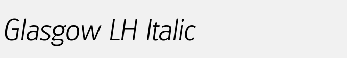 Glasgow LH Italic