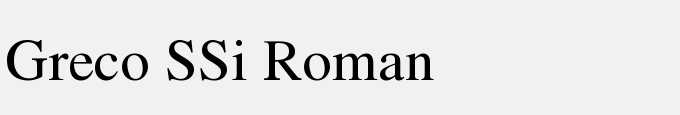 Greco SSi Roman