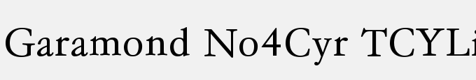 Garamond No4Cyr TCYLig