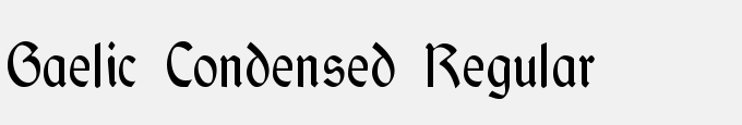 Gaelic Condensed Regular
