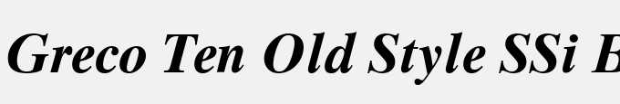 Greco Ten Old Style SSi Bold