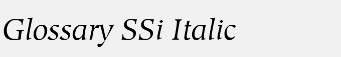 Glossary SSi Italic