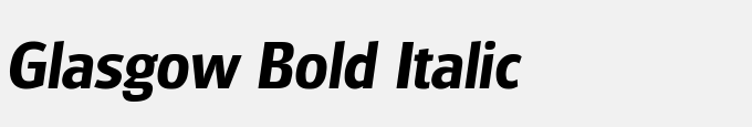 Glasgow Bold Italic