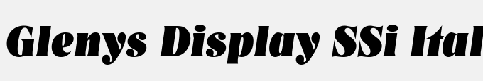 Glenys Display SSi Italic