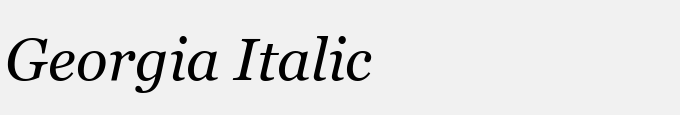 Georgia Italic