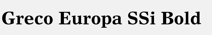 Greco Europa SSi Bold