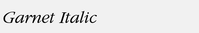 Garnet Italic