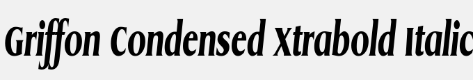 Griffon Condensed Xtrabold Italic