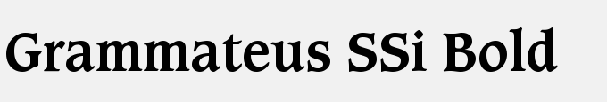 Grammateus SSi Bold