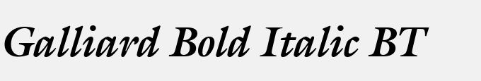 Galliard Bold Italic BT