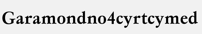 Garamond No4Cyr TCYMed