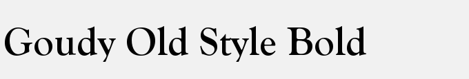 Goudy Old Style Bold