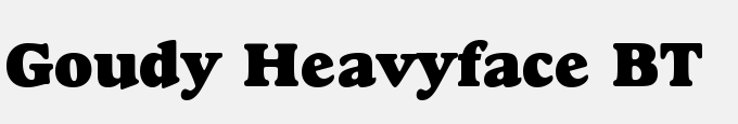 Goudy Heavyface BT