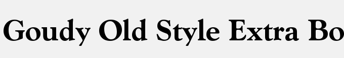 Goudy Old Style Extra Bold BT