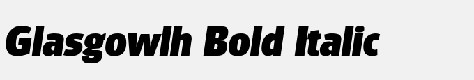 Glasgow LH Bold Italic