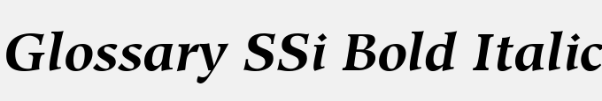 Glossary SSi Bold Italic