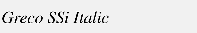 Greco SSi Italic