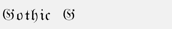 Gothic G