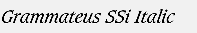 Grammateus SSi Italic