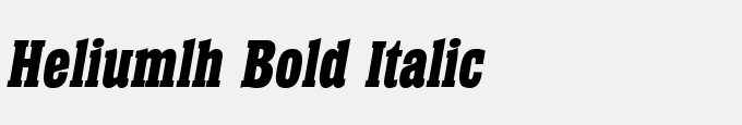 Helium LH Bold Italic