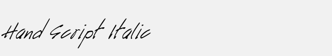 Hand Script Italic