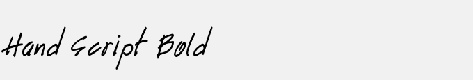 Hand Script Bold