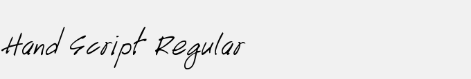 Hand Script Regular