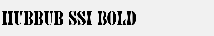 Hubbub SSi Bold