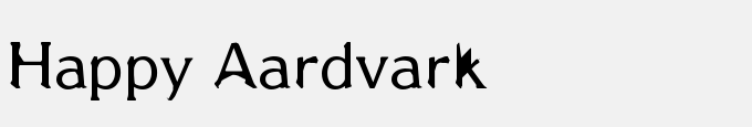 Happy Aardvark
