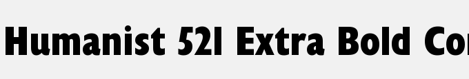 Humanist 521 Extra Bold Condensed BT