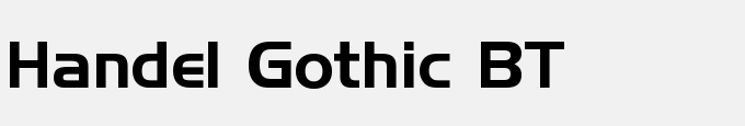 Handel Gothic BT