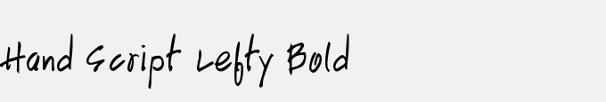 Hand Script Lefty Bold