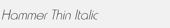 Hammer Thin Italic