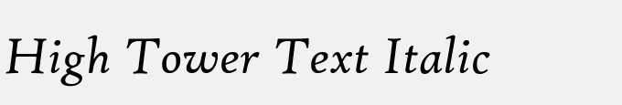 High Tower Text Italic