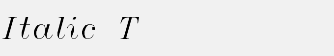 Italic T