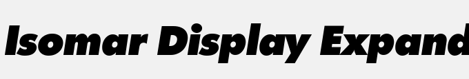 Isomar Display Expanded SSi Expanded Italic