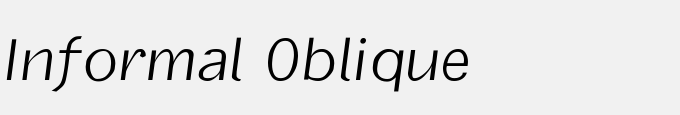 Informal Oblique
